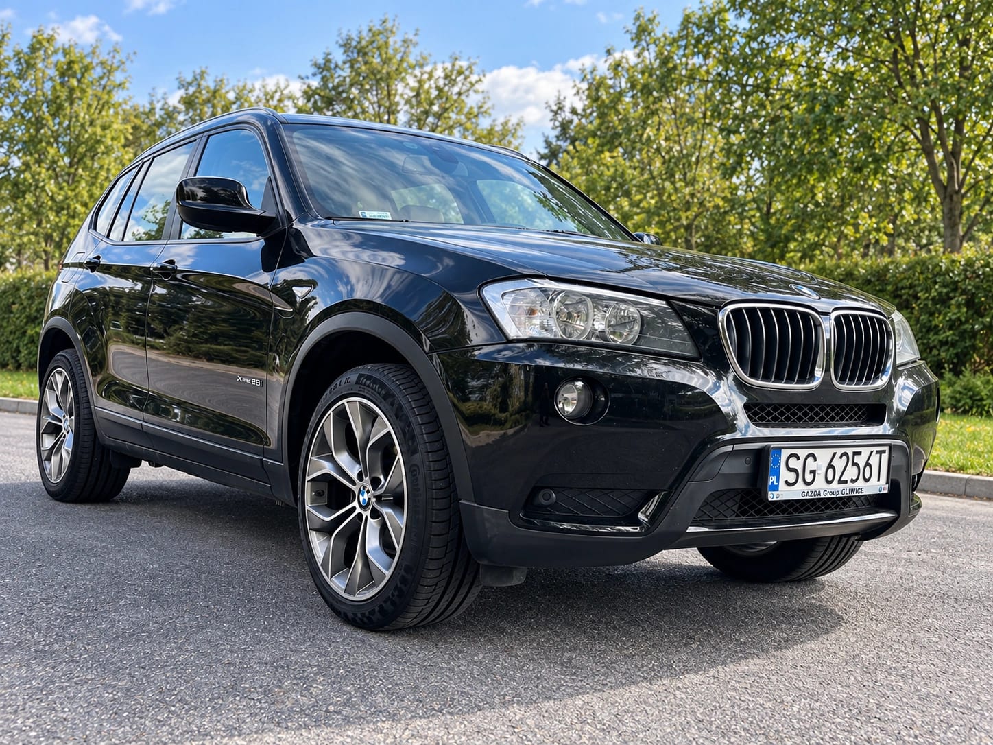 BMW X3 xDrive20i for rent in Warsaw, front three-quarter view