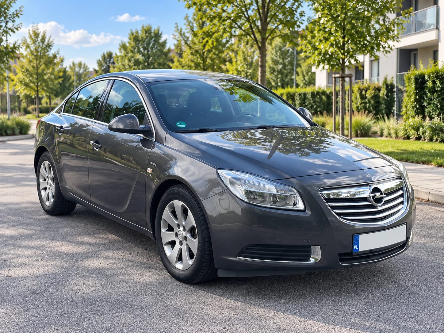 Opel Insignia 1.8 for rent in Warsaw, front three-quarter view